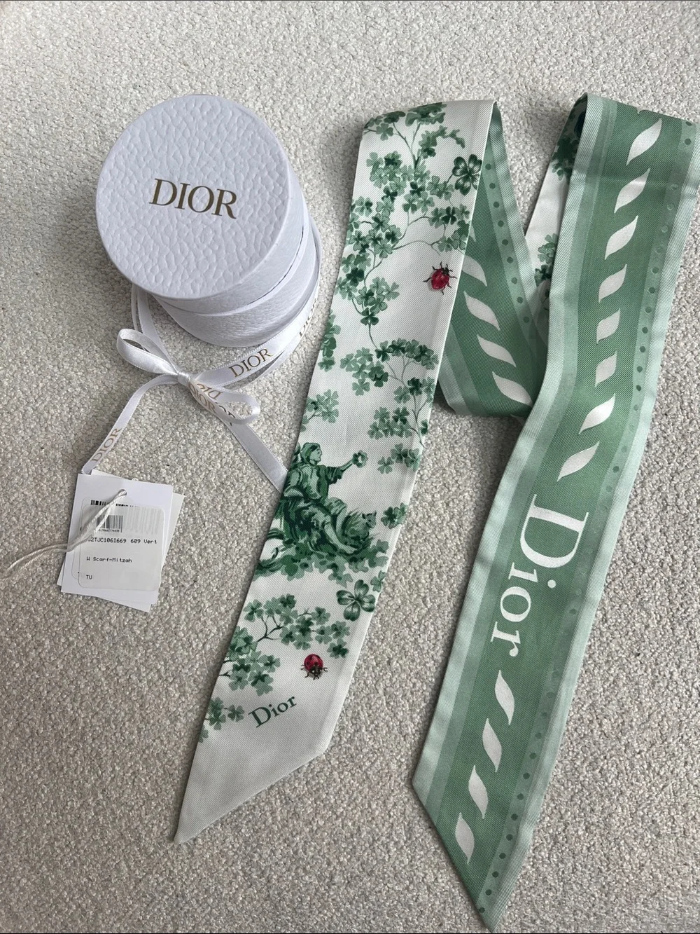 Dior Toile de Jouy Clover Mitzah Scarf 🍀